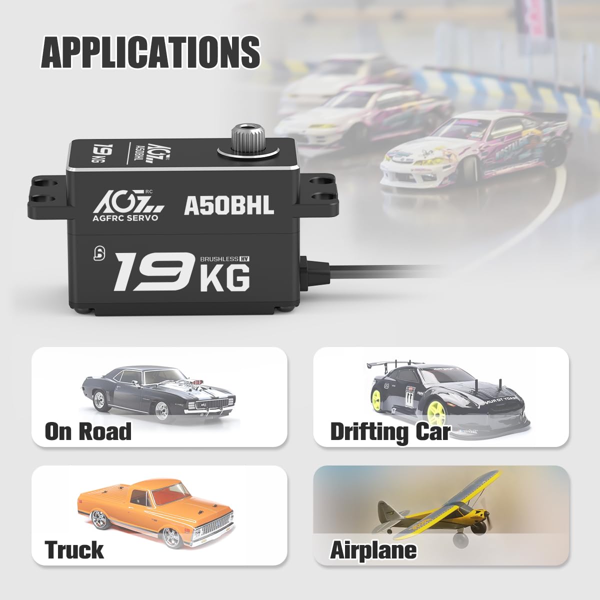 AGFRC 19KG Servo de Dirección RC Programable de Perfil Bajo - Imagen 7