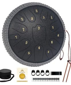 Steel Tongue Drum 12 Pulgadas 15 Notas -n (negro)