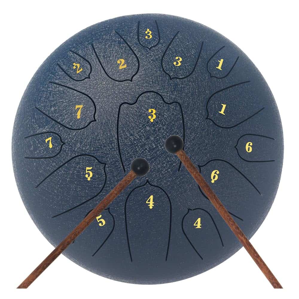 Steel Tongue Drum 12 Pulgadas 15 Notas -ón (azul) - Imagen 9