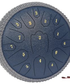 Steel Tongue Drum 12 Pulgadas 15 Notas -ón (azul)