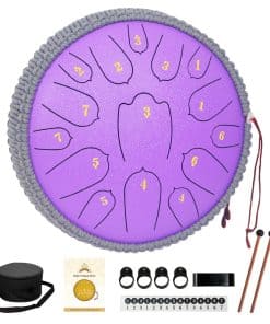 Tambor de Lengua de Acero de 12 Pulgadas 15 Notas