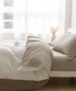 Juego de sábanas BDEAR 6PCS Linen Grey King Size 100%