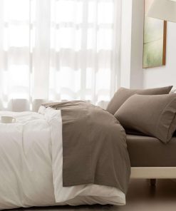 Juego de sábanas BDEAR 6PCS en color marrón claro, tamaño