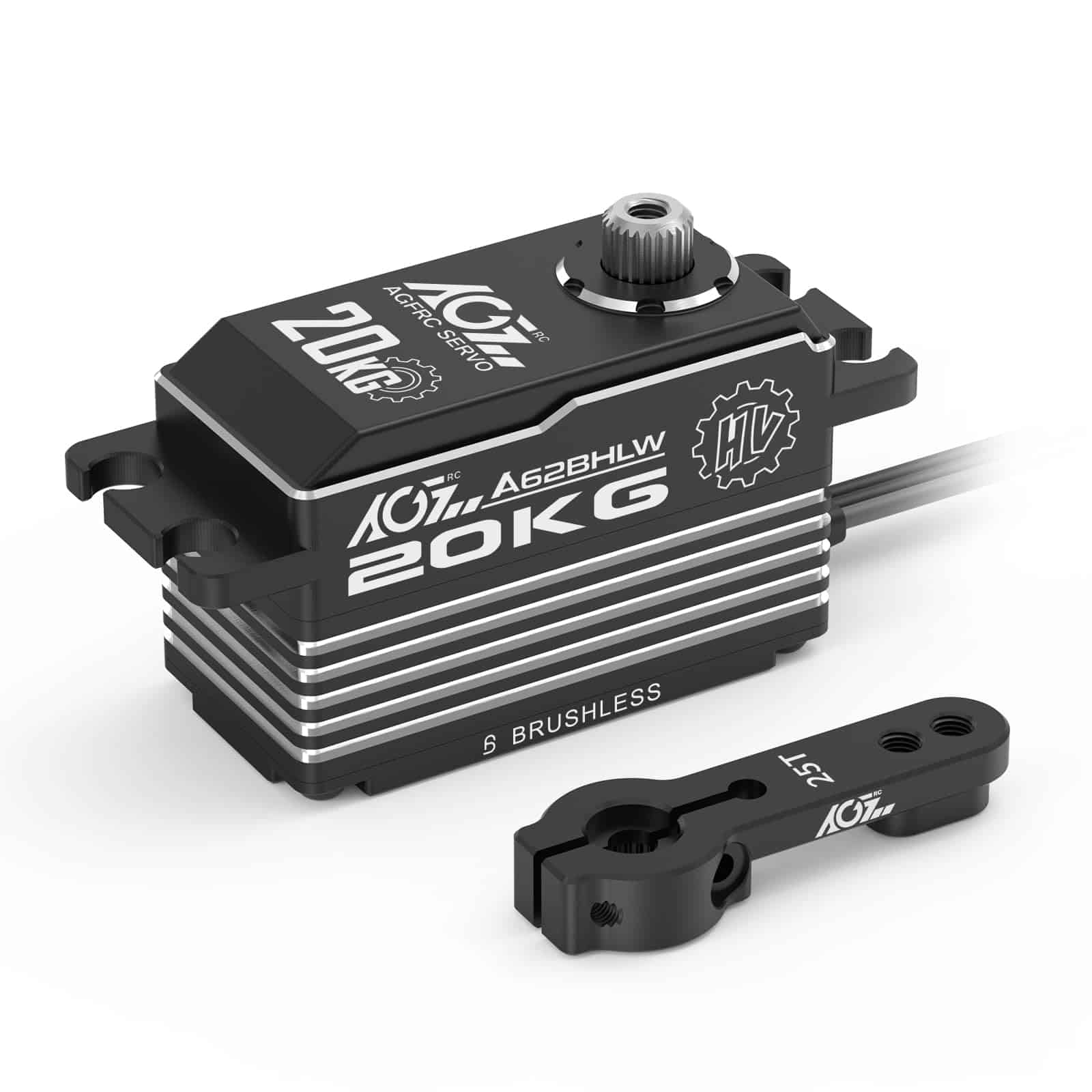 Servo de Dirección de Bajo Perfil de 20KG AGFRC de Alto Par
