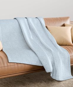 Manta de tejido de gofre 100% algodón tamaño completo -
