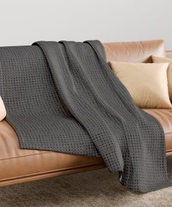 Manta de Tejido de Gofre 100% Algodón Talla Full - Queen