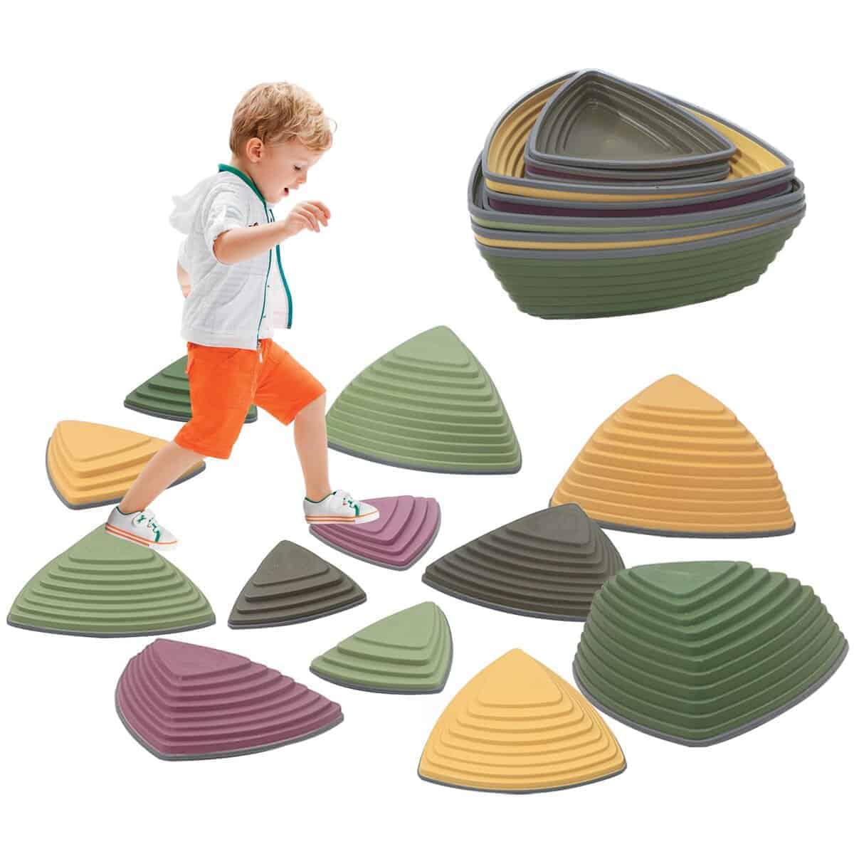 Piedras de Equilibrio Luanka para Niños, 12 Piezas Piedras