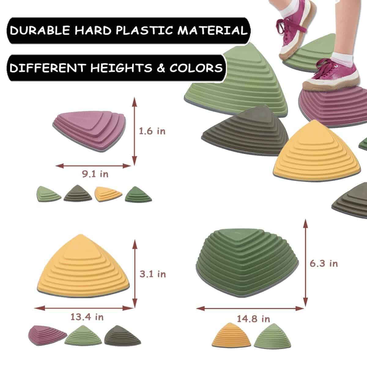 Piedras de Equilibrio Luanka para Niños, 12 Piezas Piedras - Imagen 3