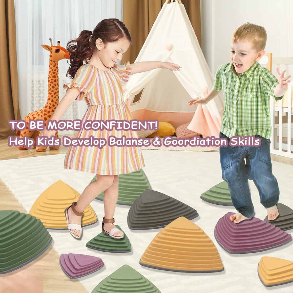 Piedras de Equilibrio Luanka para Niños, 12 Piezas Piedras - Imagen 6