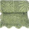 Manta de Ganchillo Boho Zenviro, Verde Salvia, 50"x60",
