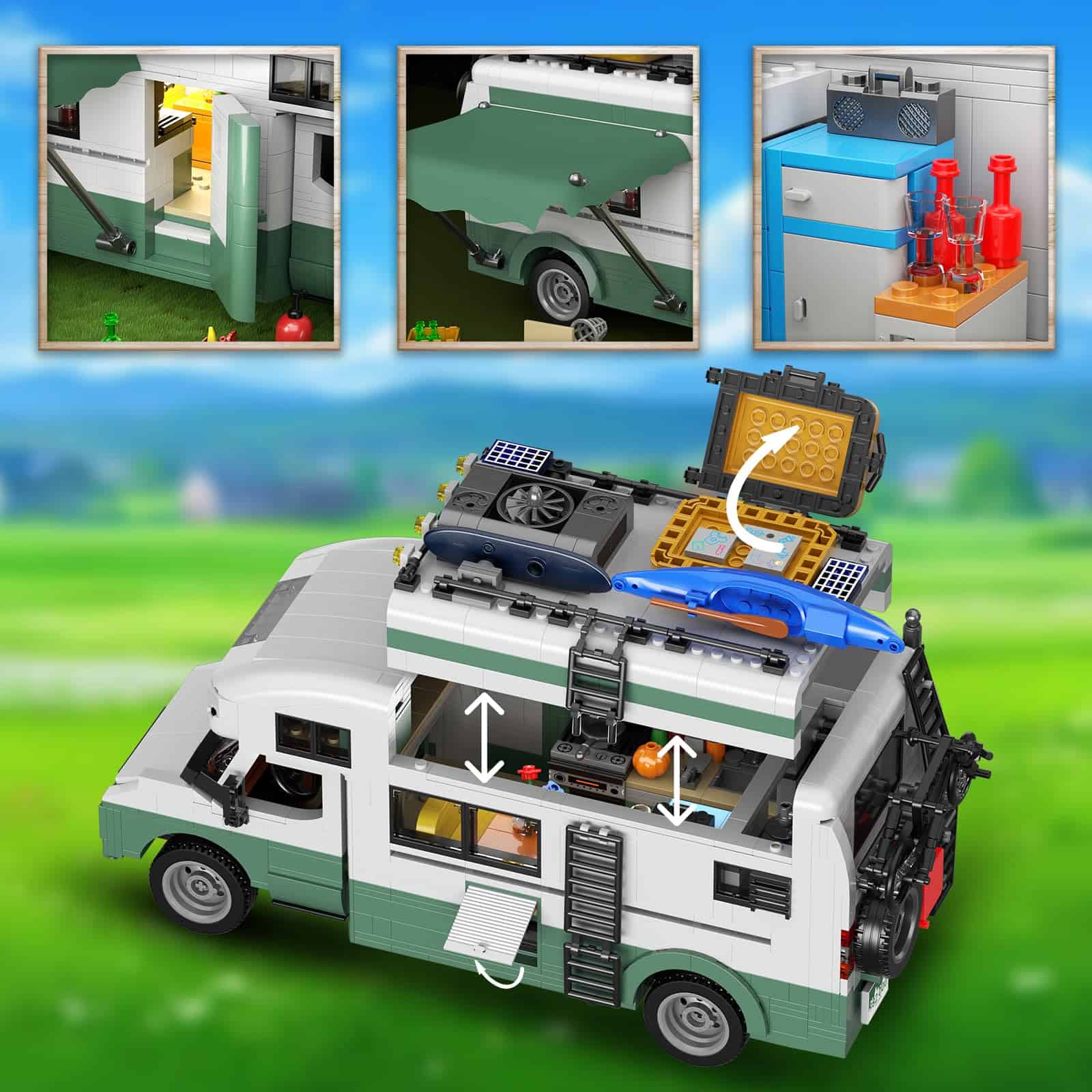 Set de Construcción de Autocaravana de Vacaciones, - Imagen 5