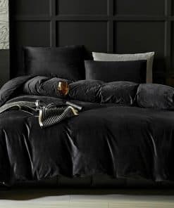 WARMDERN Juego de Funda de Edredón de -Negro