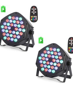Luces Par Can Inalámbricas Recargables 2 Pack Luces Led