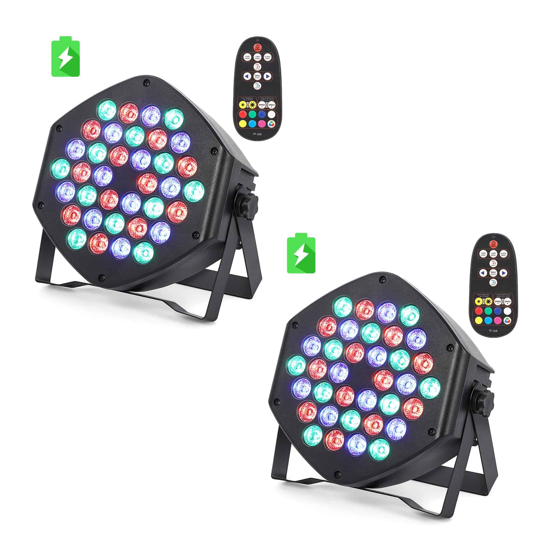 Luces Par Can Inalámbricas Recargables 2 Pack Luces Led
