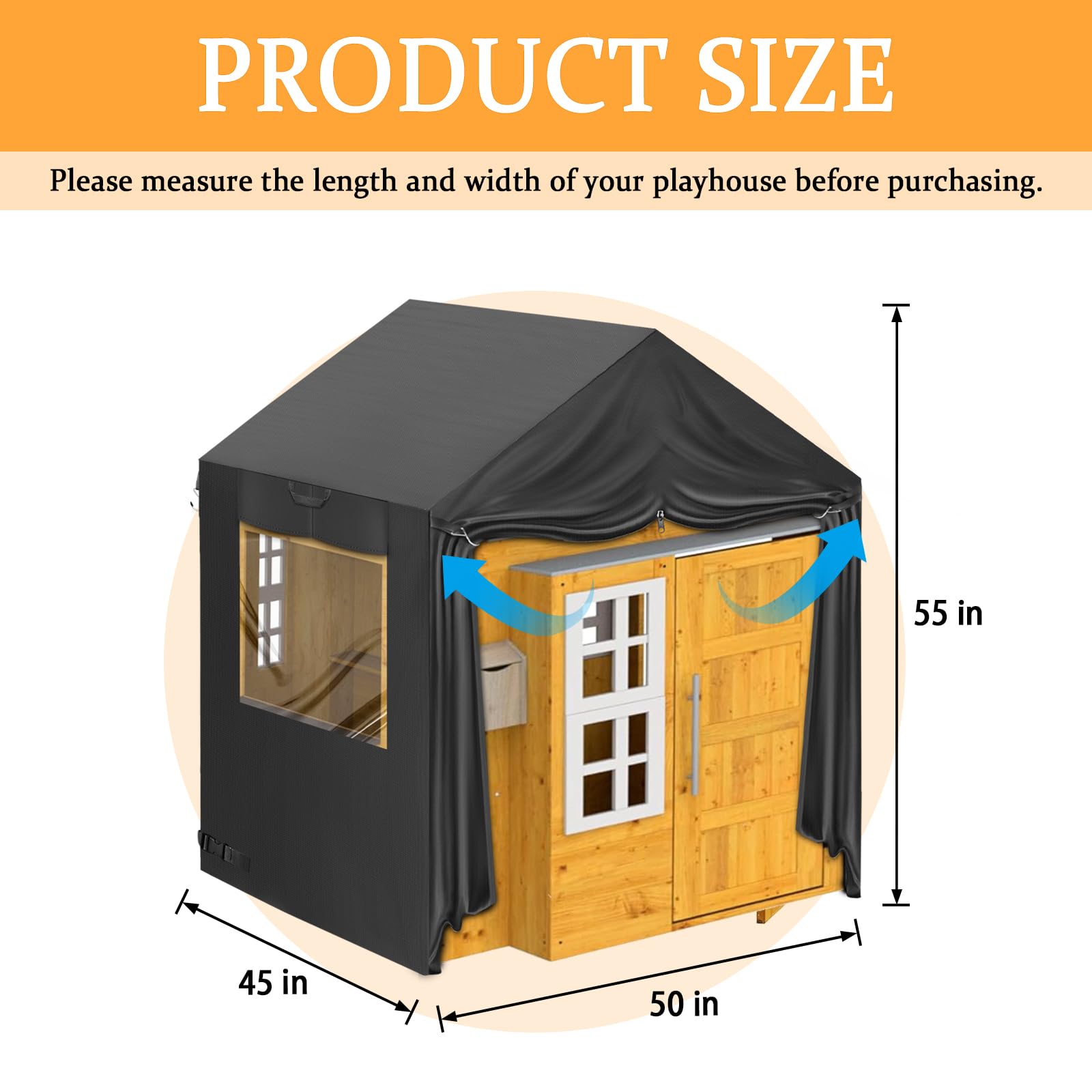 Cubierta para Casa de Juegos Iceberg Elf, 50" L X 45" W X - Imagen 3