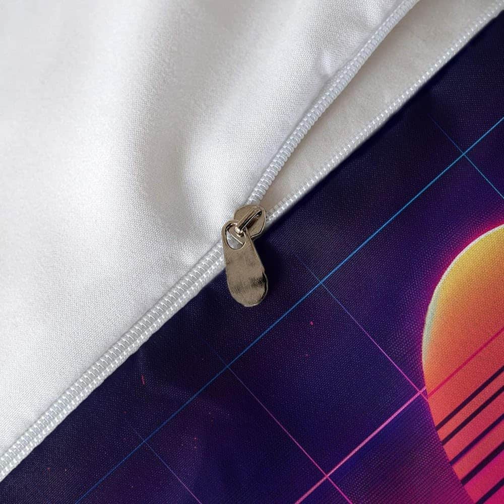 NEWAKI Set de Funda de Edredón Estilo Synthwave Neon Miami - Imagen 7