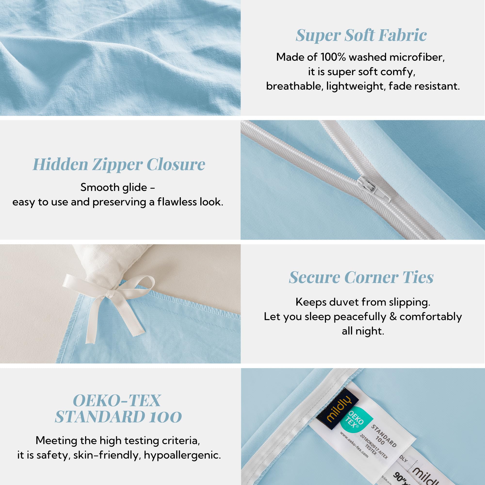 Juego de Funda Nórdica MILDLY Super Suave - Cubierta de - Imagen 6