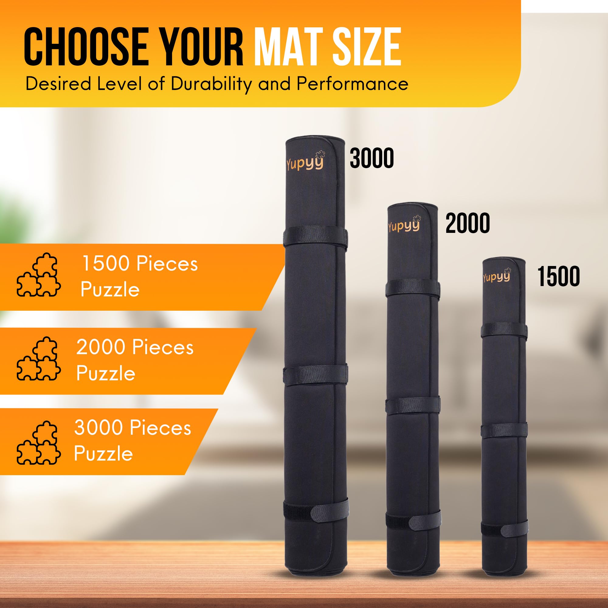 Tapete de Rompecabezas y 3 Bandejas de Ensamblaje, Tapete - Imagen 3