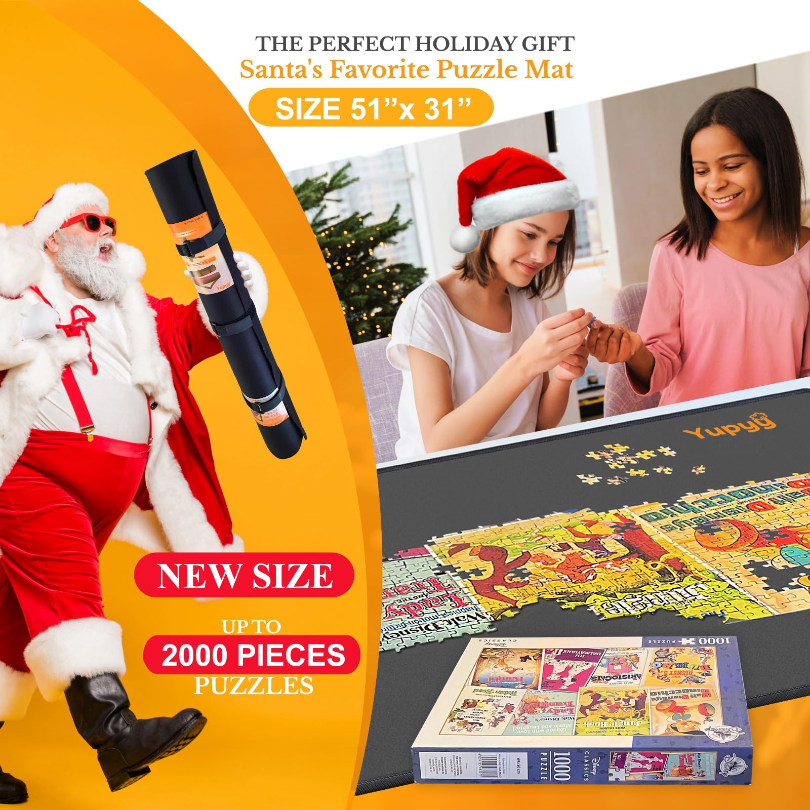 Tapete de Rompecabezas y 3 Bandejas de Ensamblaje, Tapete - Imagen 4