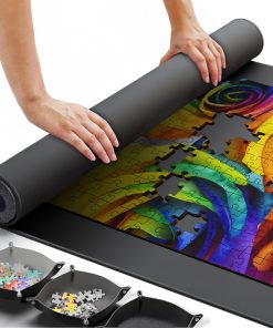 Tapete de Rompecabezas y 3 Bandejas de Ensamblaje, Tapete