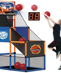 Juego de Baloncesto Arcade TALGIC con 4 Pelotas y Aro para