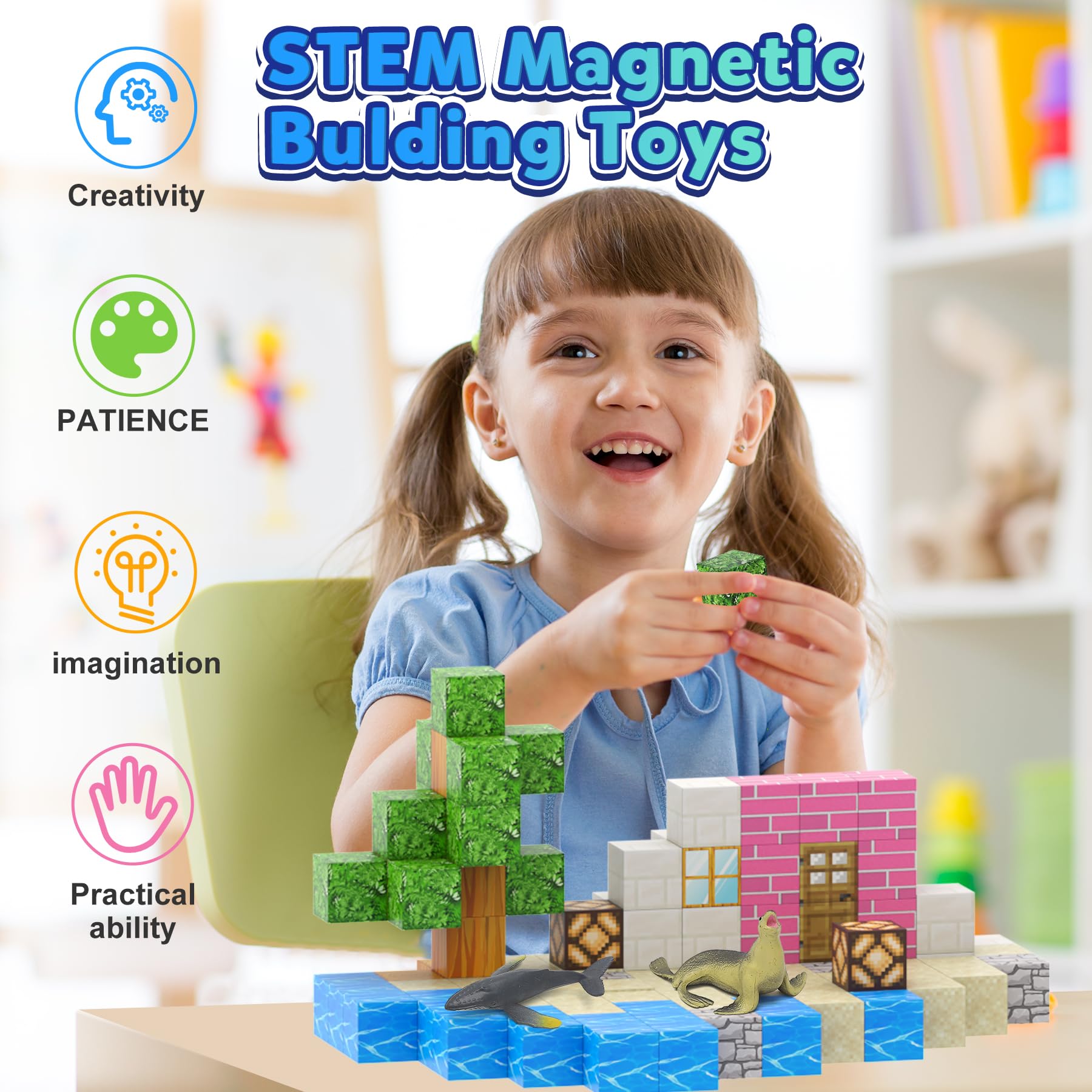 Bloques Magnéticos - 110 Piezas Construye Mi Magnet, - Imagen 5