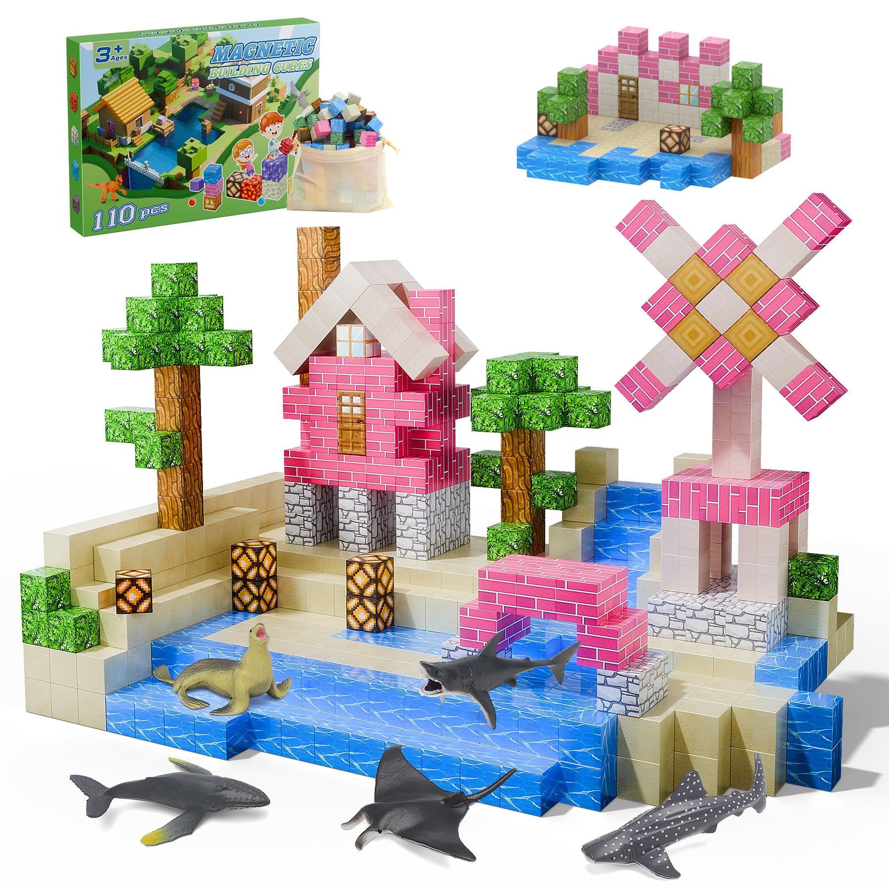 Bloques Magnéticos - 110 Piezas Construye Mi Magnet,