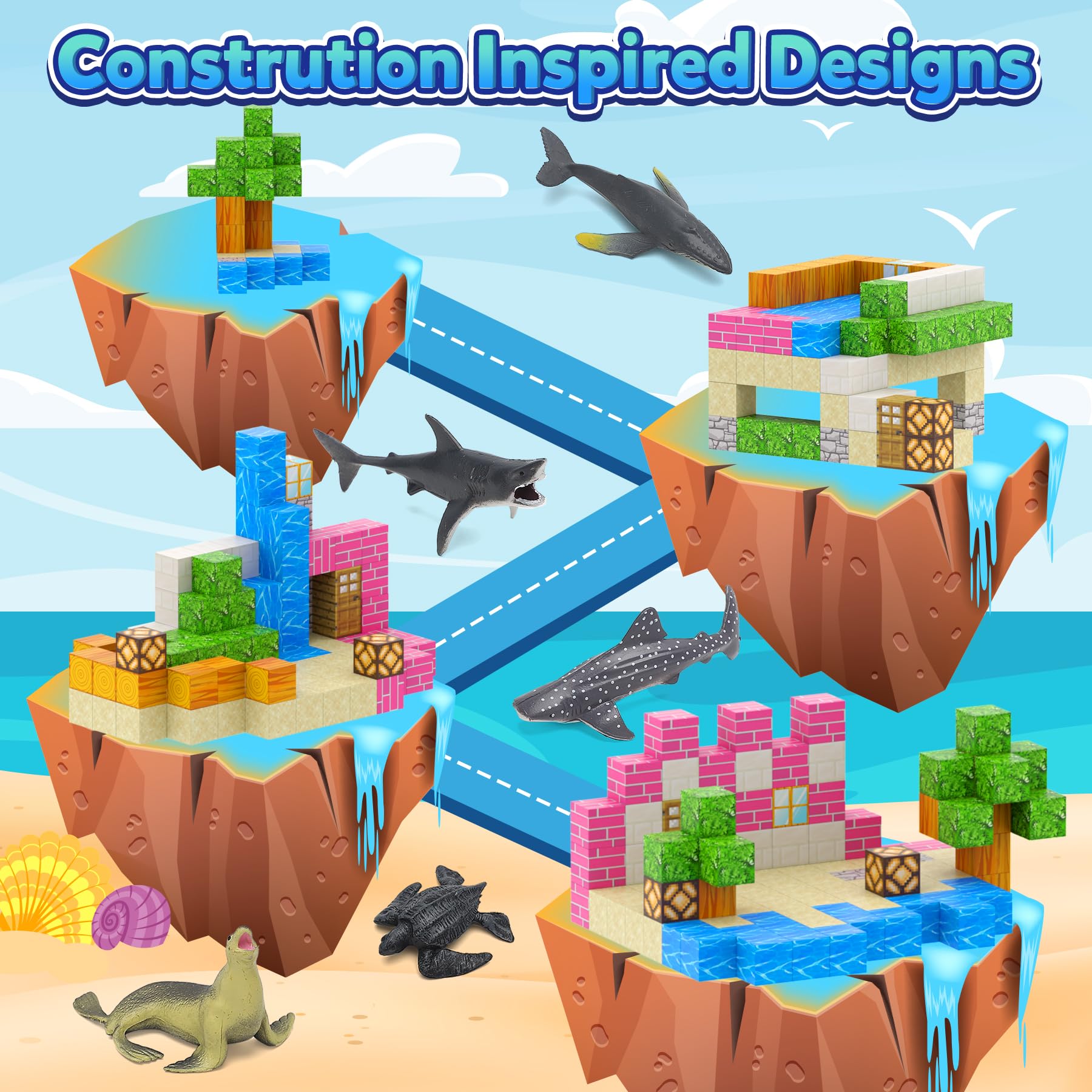 Bloques Magnéticos - 110 Piezas Construye Mi Magnet, - Imagen 4