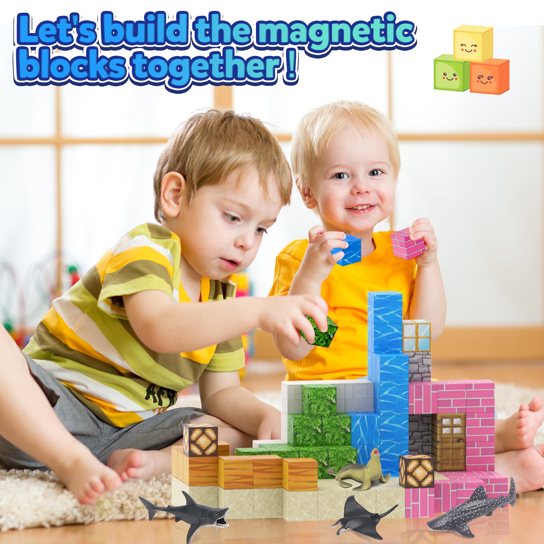 Bloques Magnéticos - 110 Piezas Construye Mi Magnet, - Imagen 7