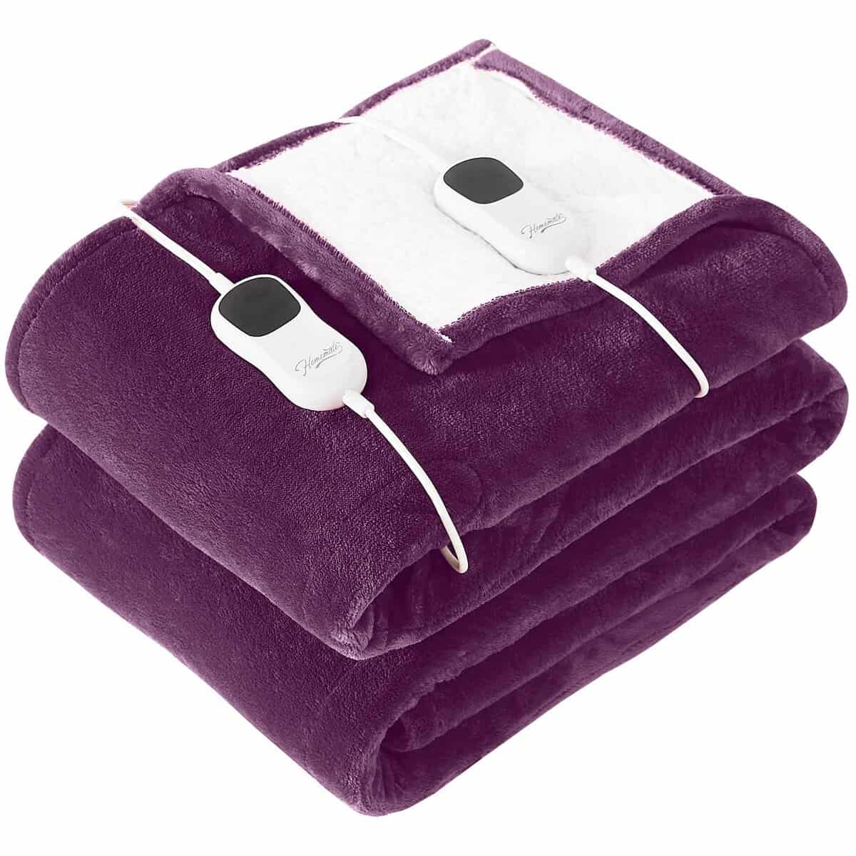 Manta Eléctrica Homemate Tamaño Queen - -Morado