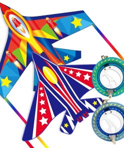 Cometa grande y devanadera de hilo para la playa Flying