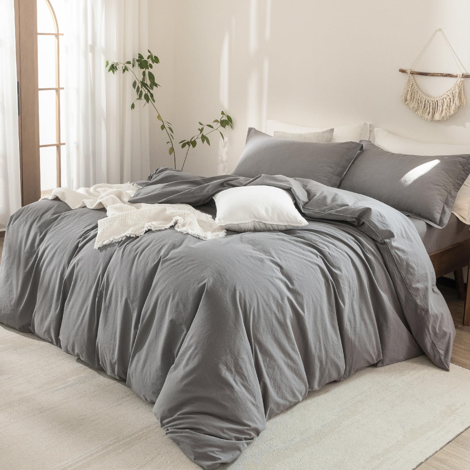 Juego de Funda de Edredón de Algodón Lavado 100% Momento - Imagen 3