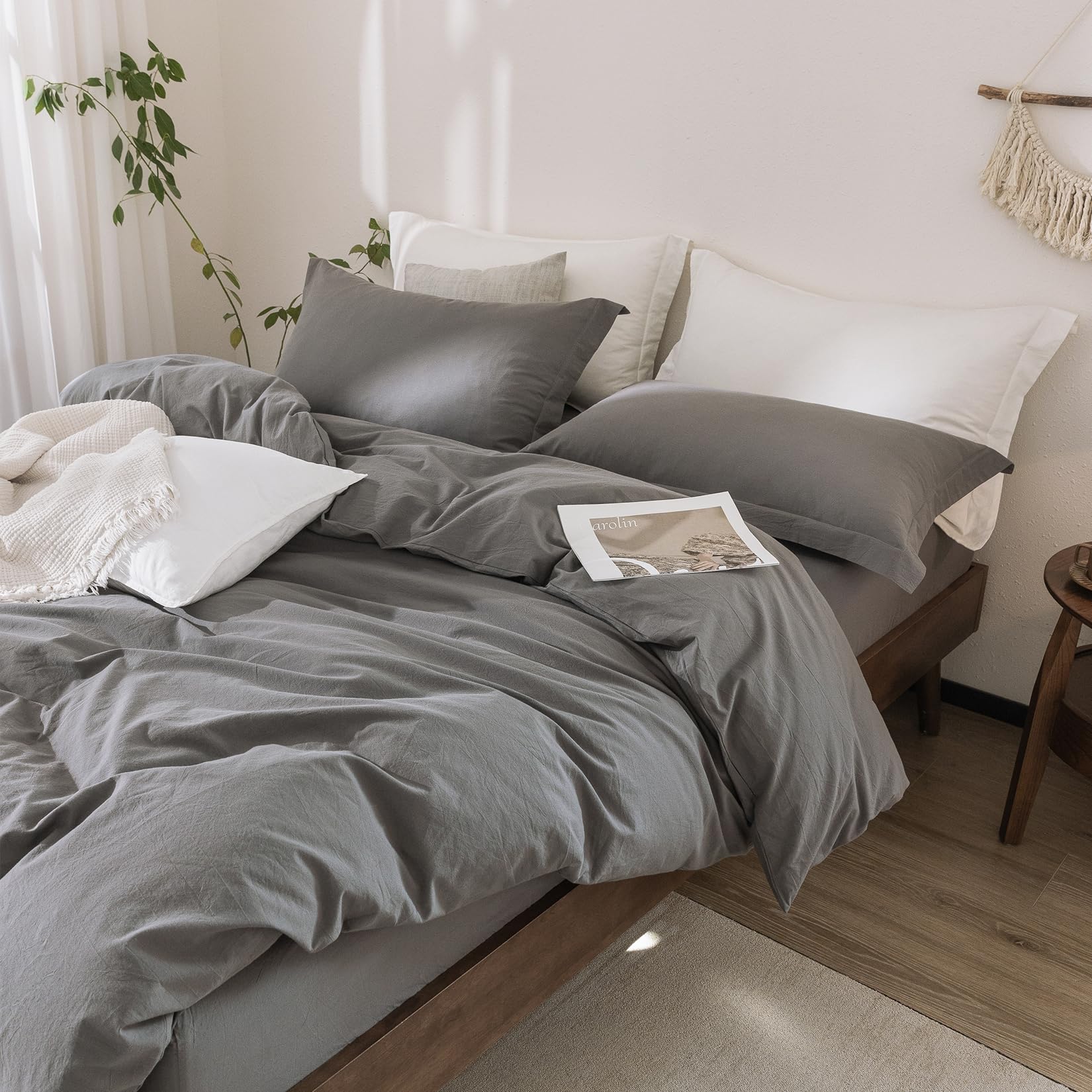 Juego de Funda de Edredón de Algodón Lavado 100% Momento - Imagen 4