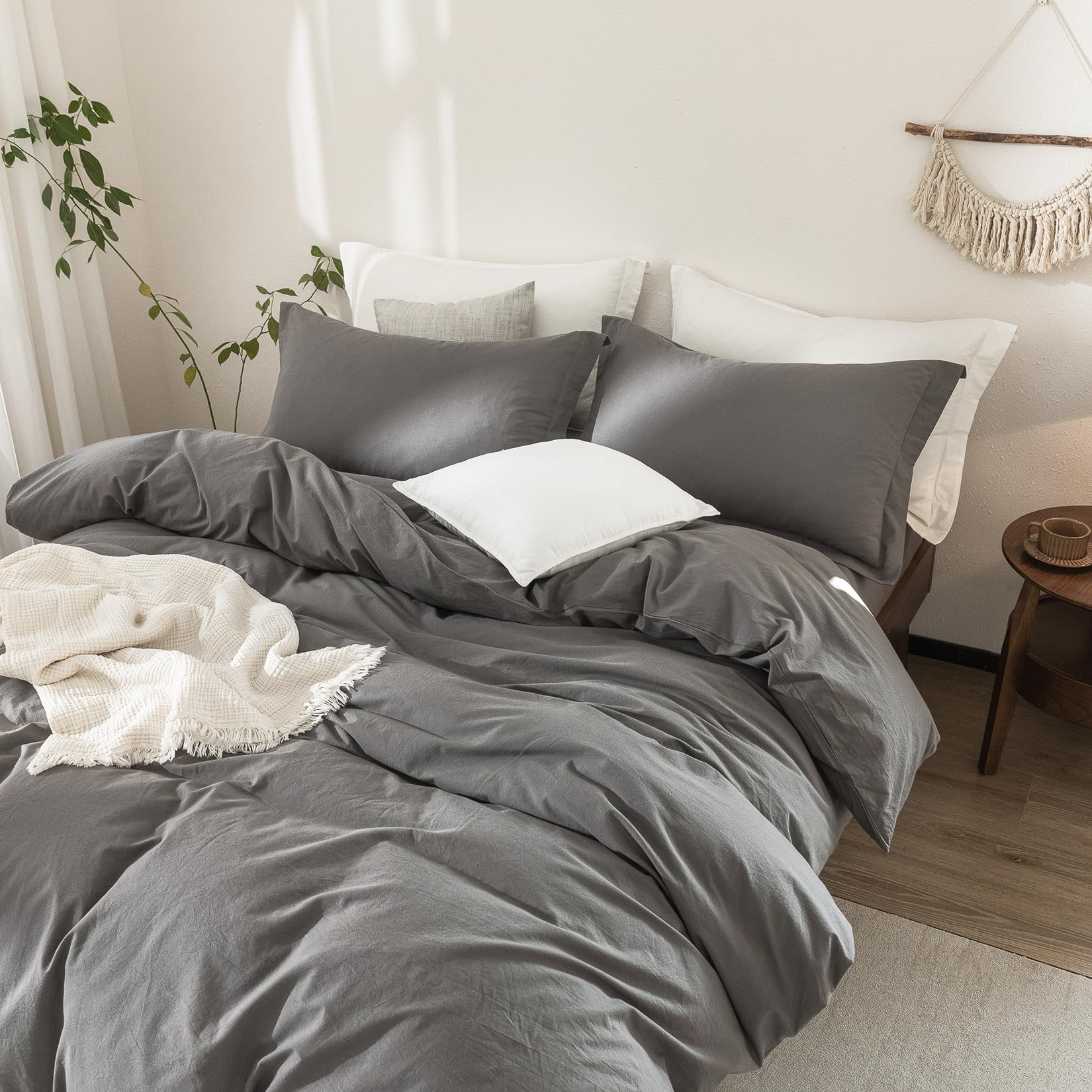 Juego de Funda de Edredón de Algodón Lavado 100% Momento - Imagen 6