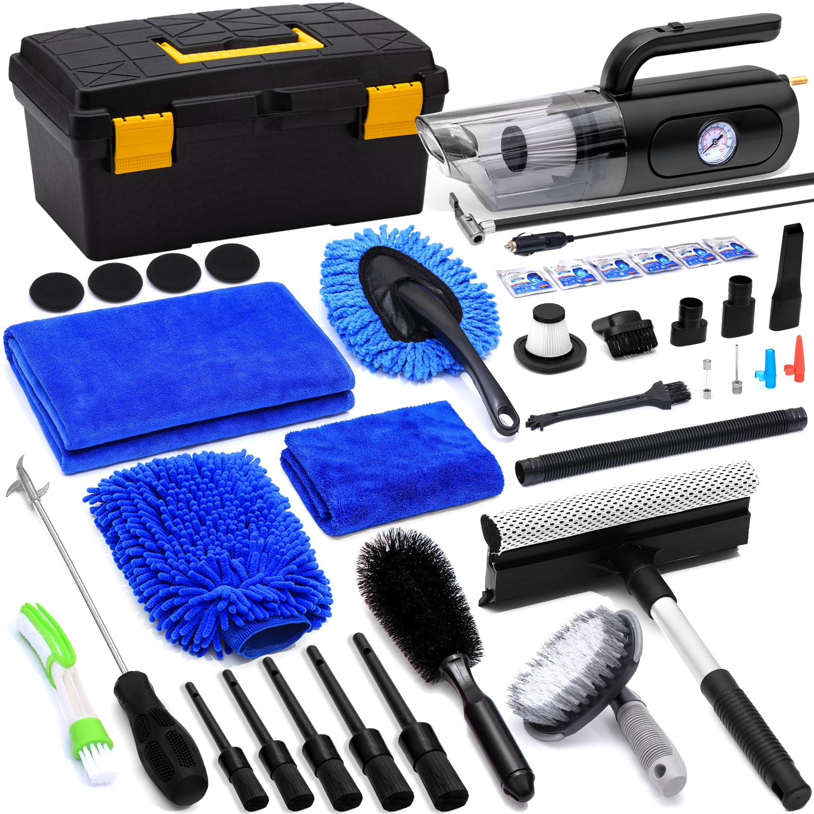 Kit de Limpieza para el Interior del Coche YJUSMAK 35Pcs