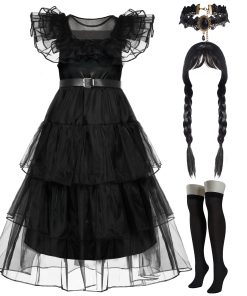 Conjunto de Disfraz de Halloween Vestido de Prom Dark