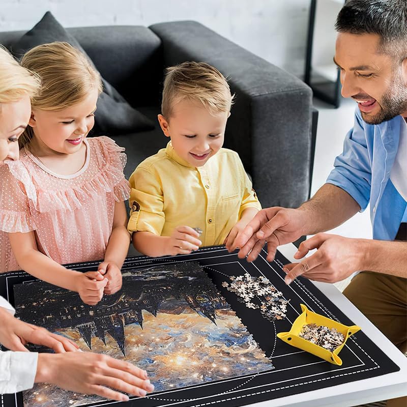 Tapete de rompecabezas HuangDou Roll Up 44� x 30� Portátil - Imagen 8