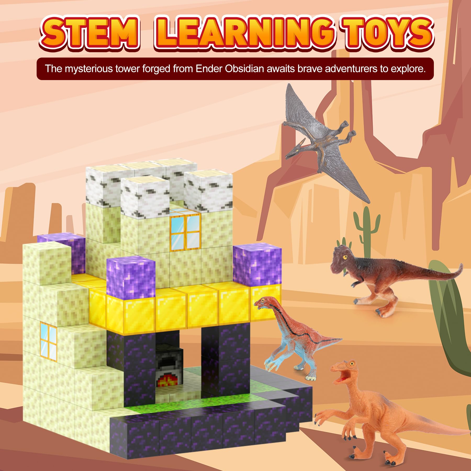 Bloques Magnéticos - Set de 110 piezas para Construir Mundo - Imagen 3