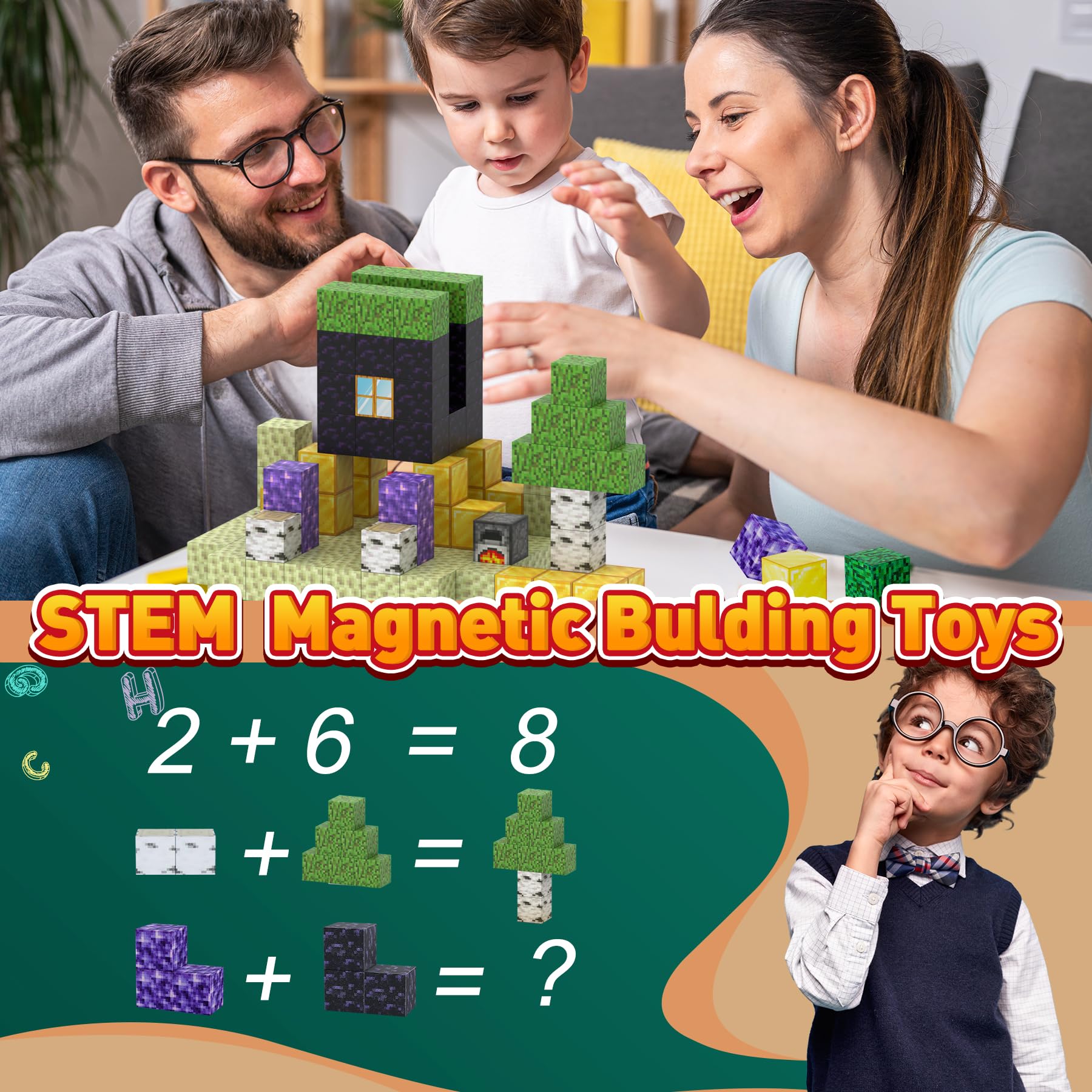 Bloques Magnéticos - Set de 110 piezas para Construir Mundo - Imagen 7