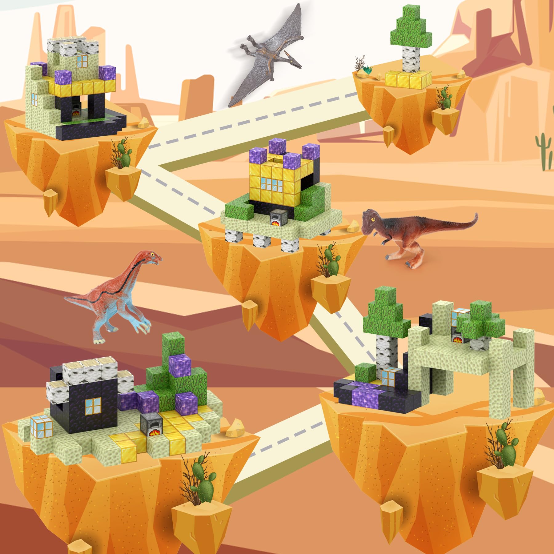 Bloques Magnéticos - Set de 110 piezas para Construir Mundo - Imagen 5