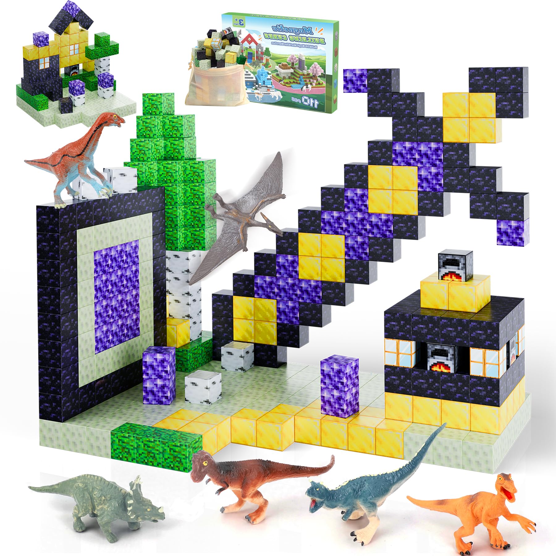 Bloques Magnéticos - Set de 110 piezas para Construir Mundo