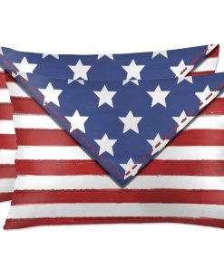 Funda de Almohada Xihomeli Stars and Stripes con Diseño de