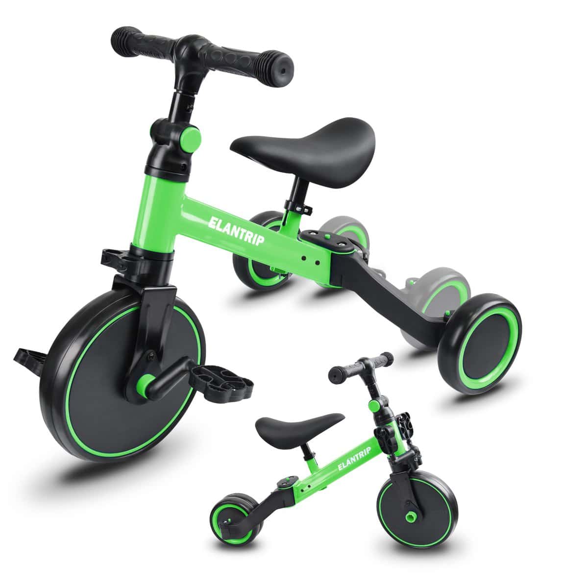Bicicleta de Equilibrio 5 en 1 Elantrip para -Verde