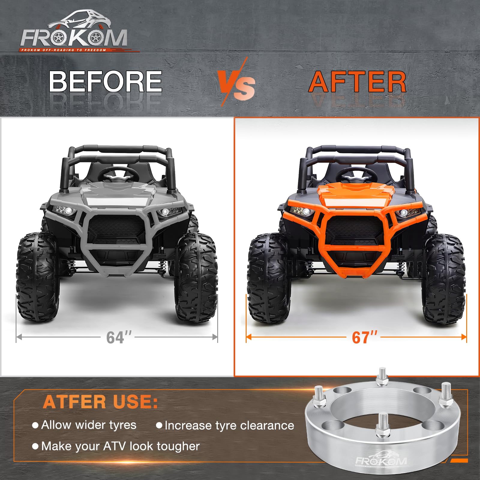 Separadores de Rueda para ATV Frokom 4x156mm, 1.5 Pulgadas - Imagen 3