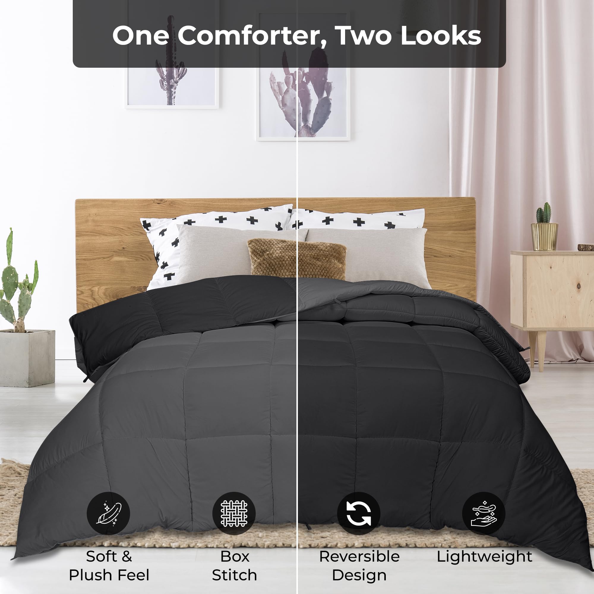 ROYALE LINENS Edredón Reversible - Edredón Insertable - Imagen 3