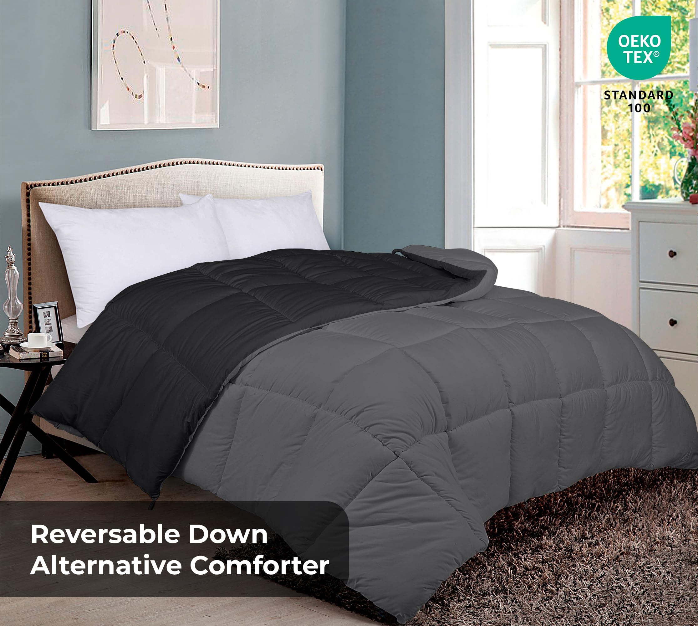 ROYALE LINENS Edredón Reversible - Edredón Insertable - Imagen 9