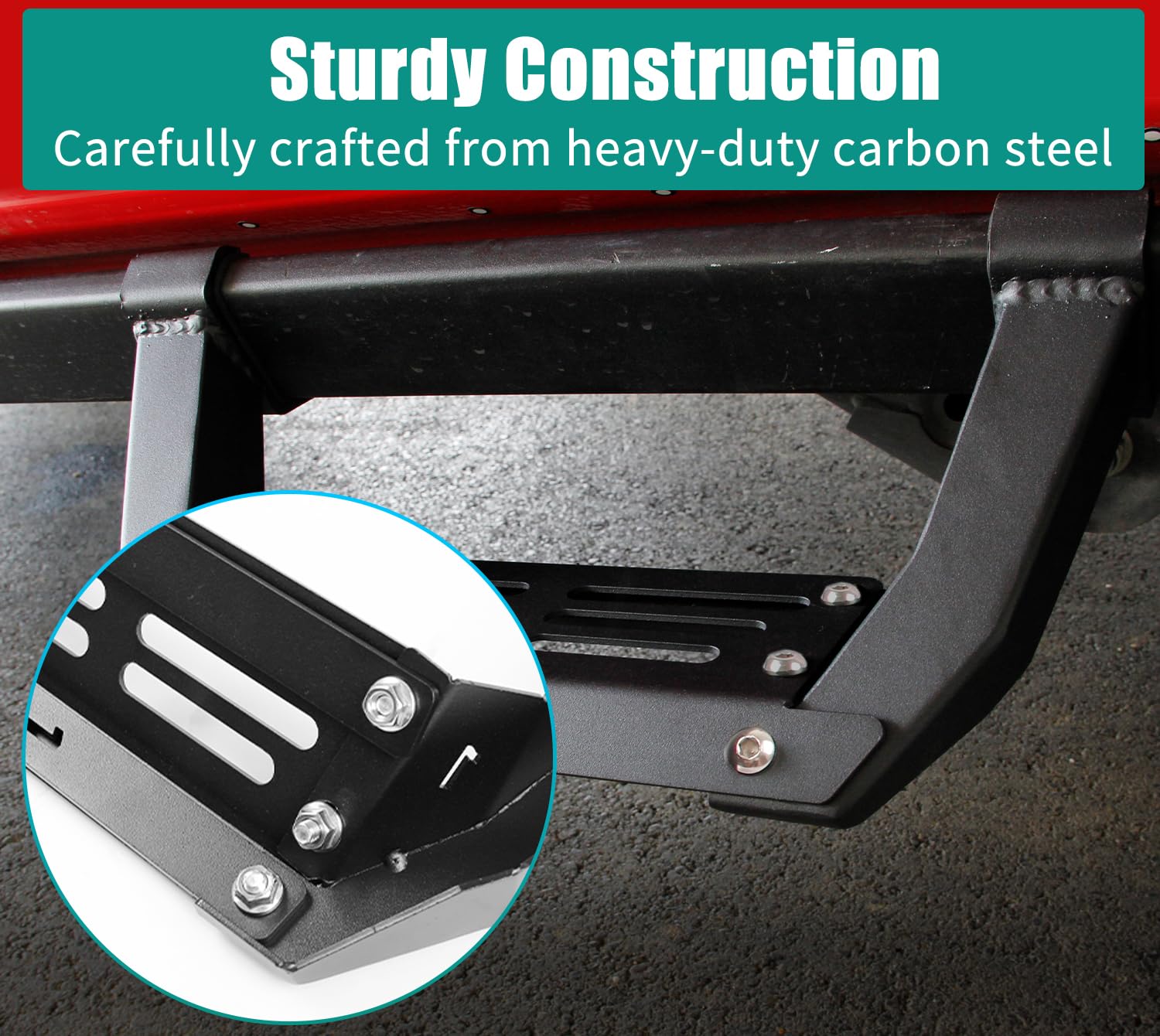 2Pcs Estribos Laterales Compatibles con Ford Bronco 2/4 - Imagen 4