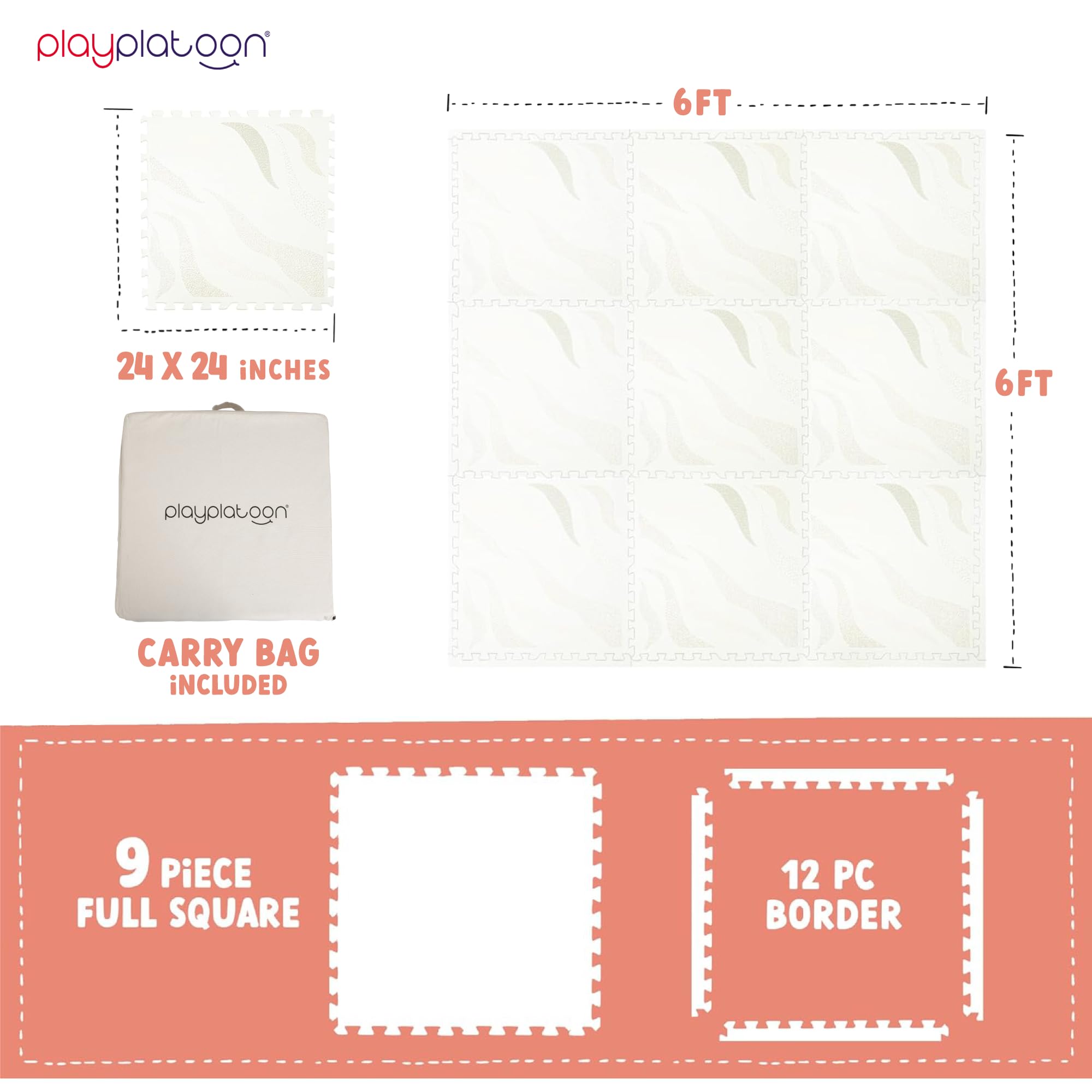 Tapetes de Juego para Niños Grandes Play No Tóxicos para - Imagen 3