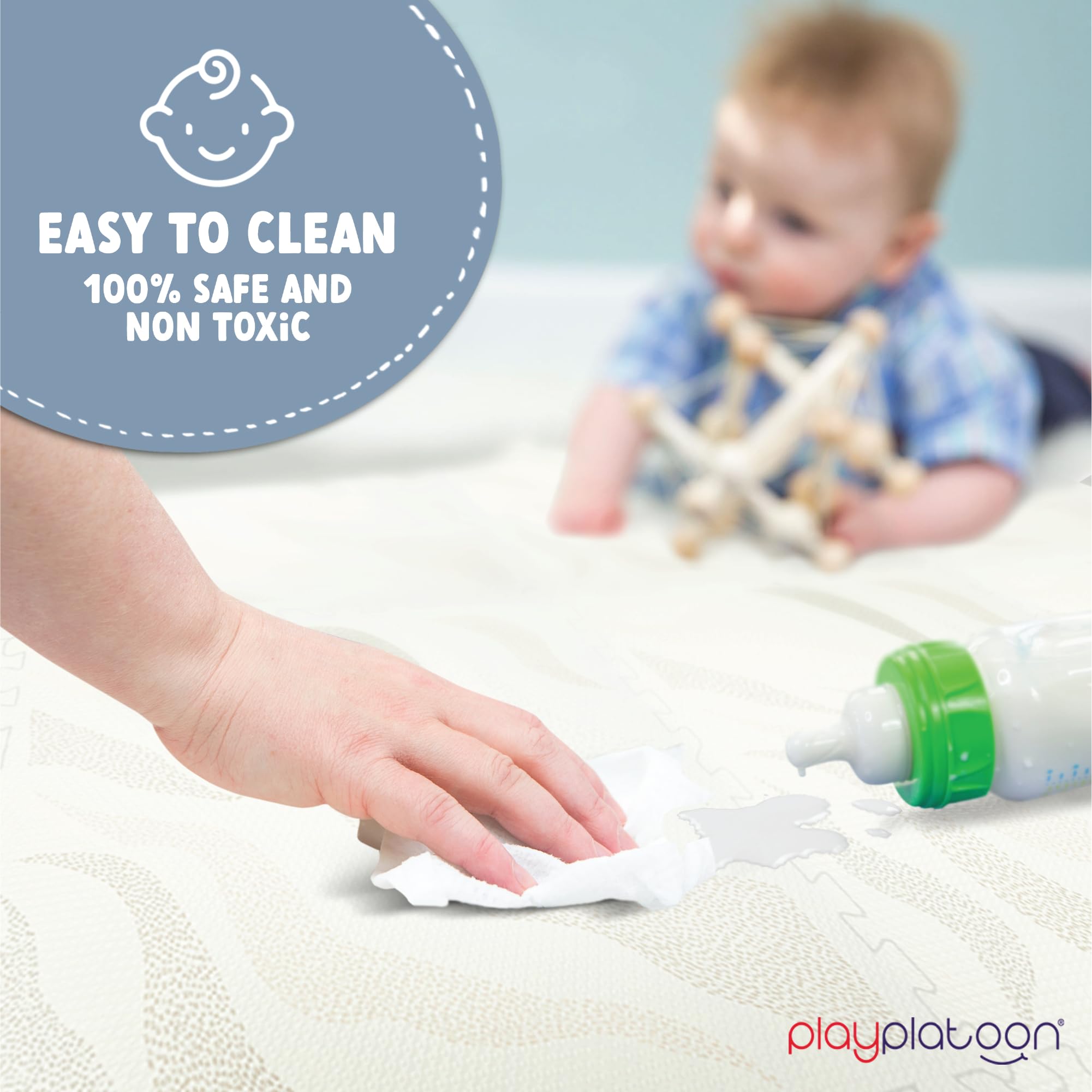 Tapetes de Juego para Niños Grandes Play No Tóxicos para - Imagen 5