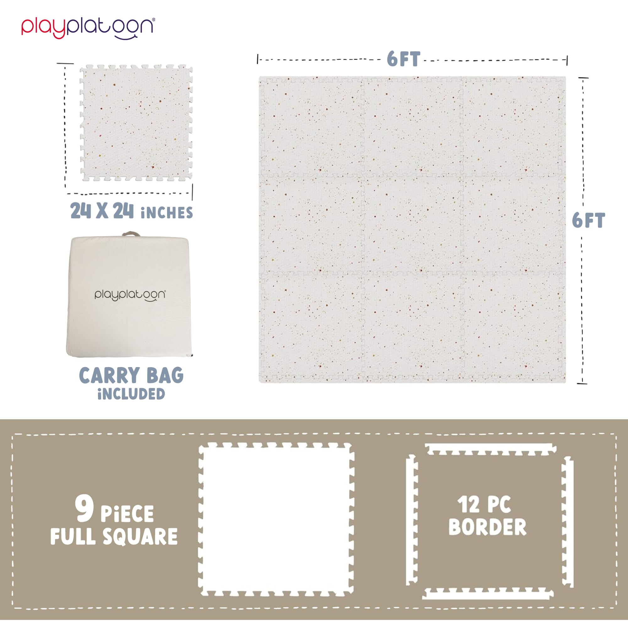 Tapetes de Juego para Niños Grandes Sin Tóxico para Pisos, - Imagen 3